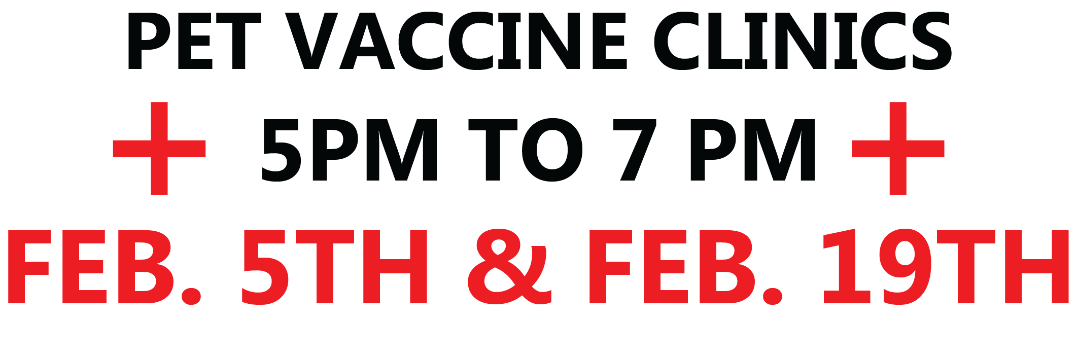 Pet Vaccine Clinics Feb 2020
